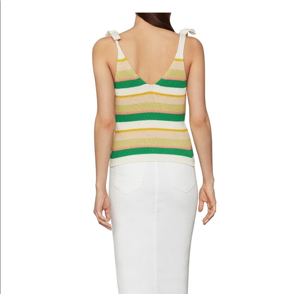 NWT BCBGMAXAZRIA Ribbed Bow Tie Tank - Picture 2 of 9